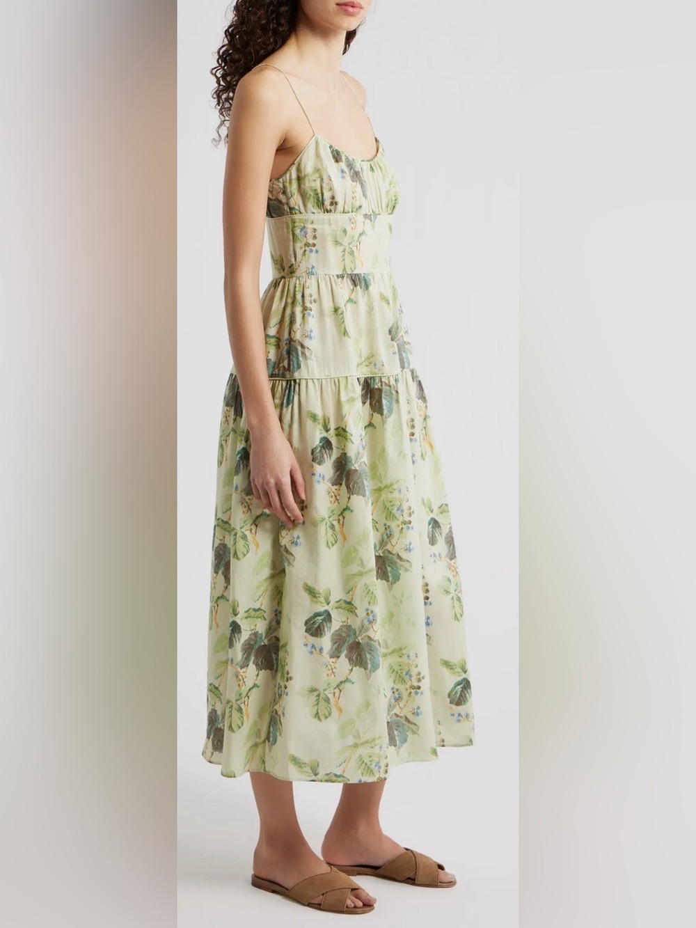 NEW DÔEN Benoit Floraison De Mures Floral Print Sleeveless Maxi Dress Sz XXS - Picture 3 of 10